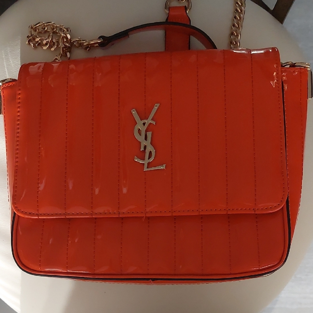 Yves Saint Laurent Vibrant Orange Crossbody Bag